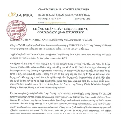 Công ty TNHH Jafa Comfeed Bình Thuận