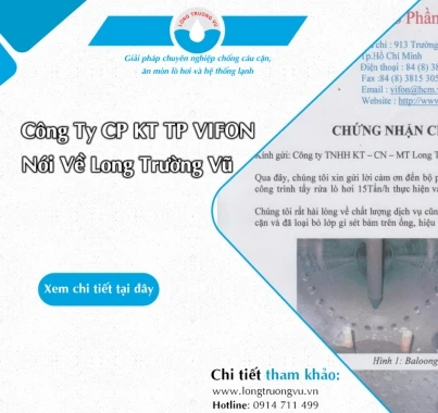 ĐÁNH GIÁ CỦA CÔNG TY CP KỸ NGHỆ THỰC PHẨM VIFON VỀ DỊCH VỤ LONG TRƯỜNG VŨ